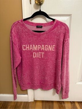 Zutter Pink 'Champagne Diet' Crewneck Sweatshirt